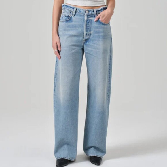 Citizens Of Humanity Denim - Citizens of Humanity Gwendoline Scrunch Jeans Womens 29 Blue Straight Wide Leg